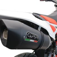 GPR exhaust compatible with  Beta RR 125 4T Enduro 2019-2020, Furore Evo4 Nero, Slip-on exhaust including link pipe and removable db killer 