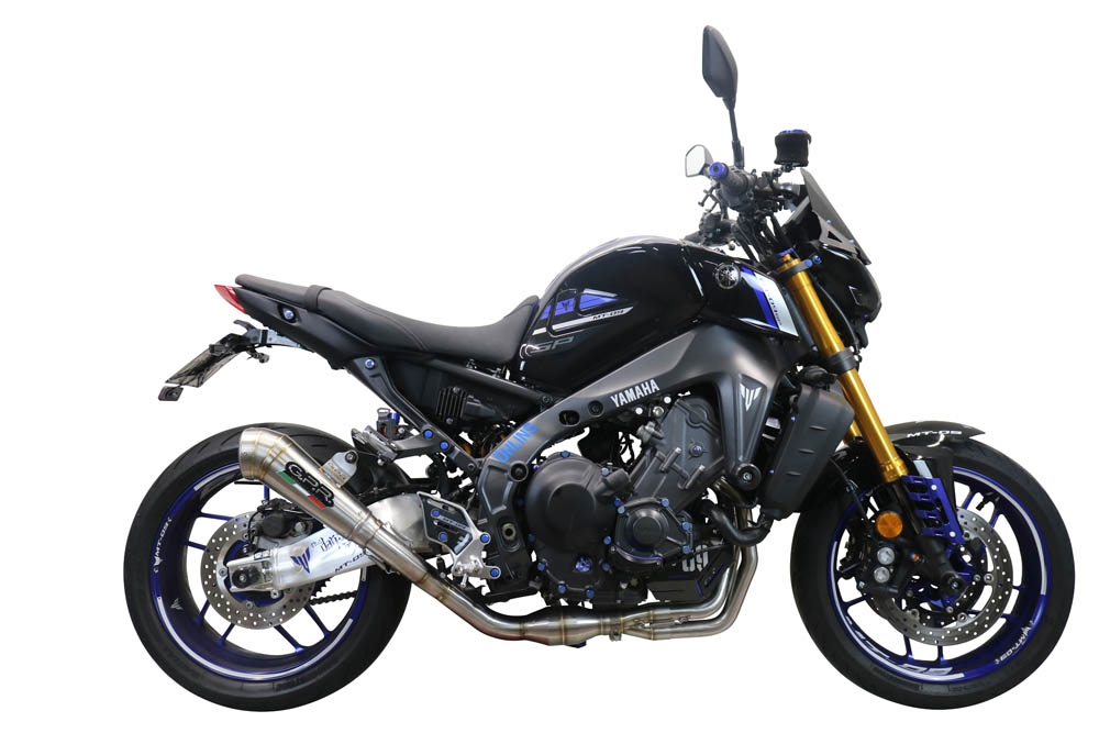 GPR exhaust compatible with  Yamaha FJ-09 2021-2023, Powercone Evo, Full system exhaust including removable db killer and catalyst 