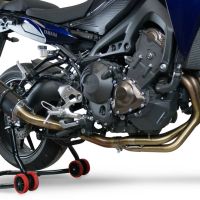 GPR exhaust compatible with  Yamaha Tracer 9 2021-2024, Furore Evo4 Nero, Full system exhaust including removable db killer and catalyst 