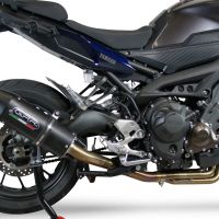 GPR exhaust compatible with  Yamaha Tracer 9 2021-2024, Furore Evo4 Nero, Full system exhaust including removable db killer and catalyst 