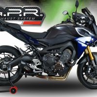 GPR exhaust compatible with  Yamaha Tracer 9 2021-2024, Furore Nero, Full system exhaust, including removable db killer 