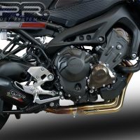 GPR exhaust compatible with  Yamaha Tracer 9 2021-2024, Furore Nero, Full system exhaust, including removable db killer 