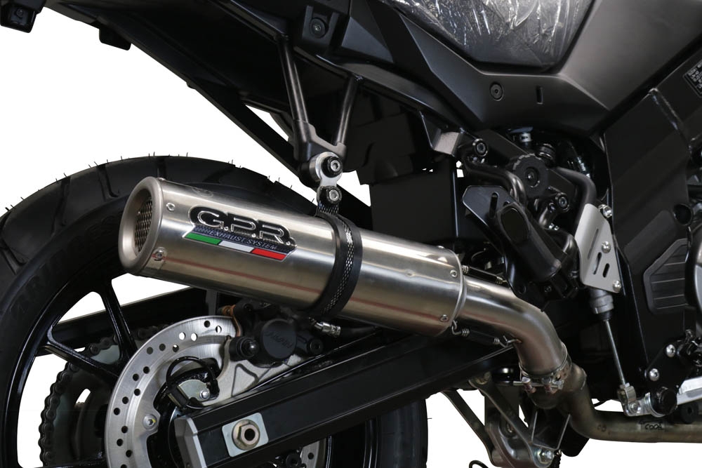 GPR exhaust compatible with  Suzuki V-Strom 650 2017-2020, M3 Inox , Mid-Full system exhaust including removable db killer 