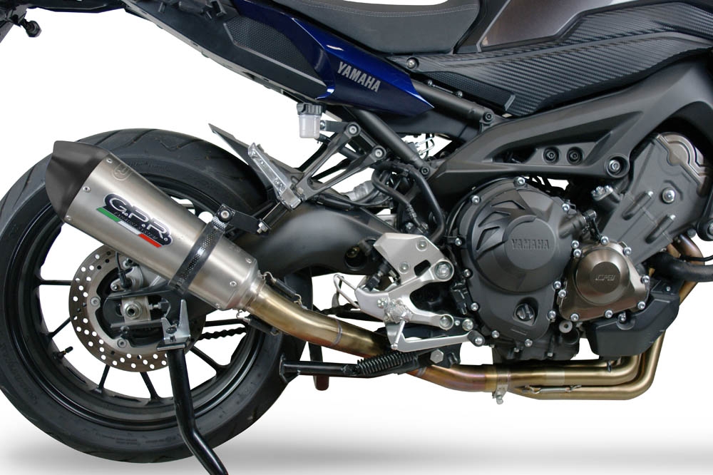 GPR exhaust compatible with  Yamaha FJ-09 2021-2023, GP Evo4 Titanium, Full system exhaust including removable db killer and catalyst 