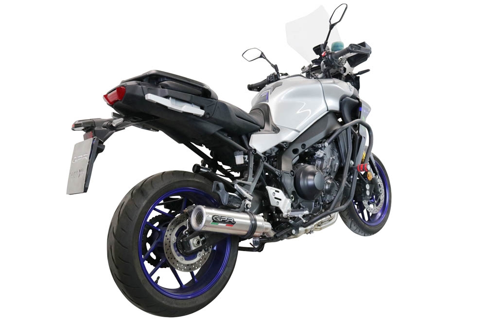 GPR exhaust compatible with  Yamaha Tracer 9 2021-2024, M3 Inox , Full system exhaust including removable db killer and catalyst 