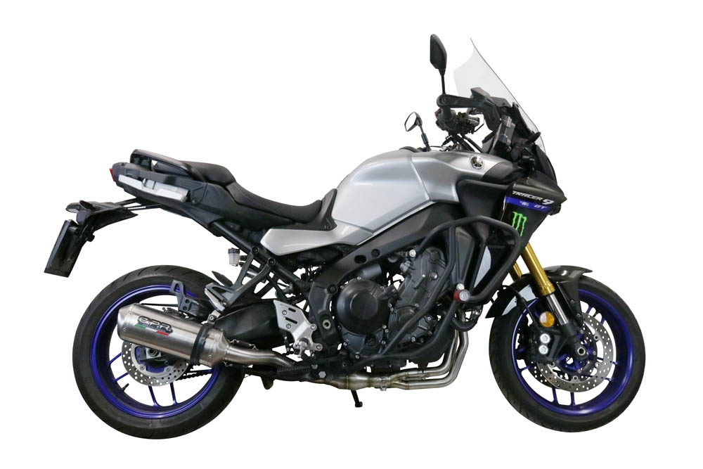 GPR exhaust compatible with  Yamaha Tracer 9 2021-2024, Satinox , Full system exhaust including removable db killer and catalyst 