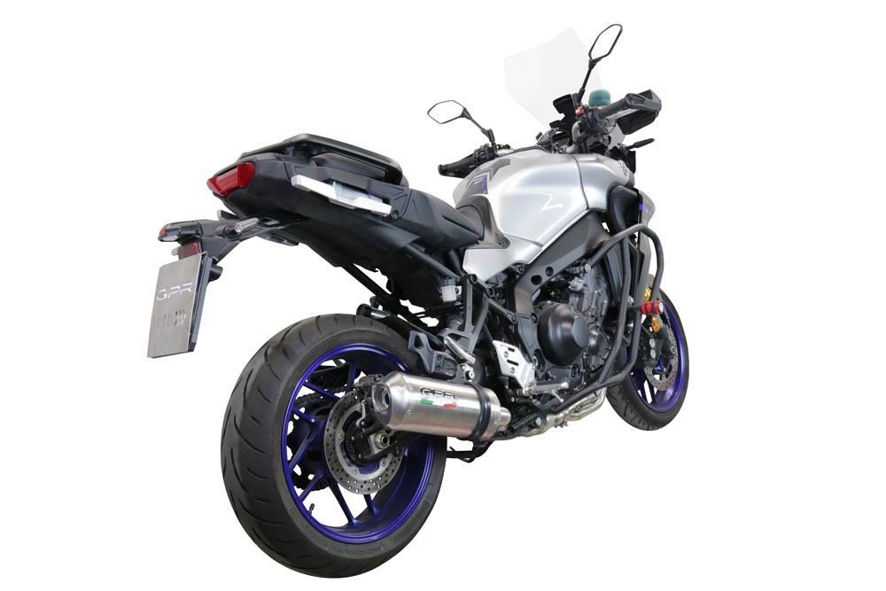 GPR exhaust compatible with  Yamaha Tracer 9 2021-2024, Satinox , Full system exhaust including removable db killer and catalyst 