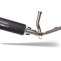 GPR exhaust compatible with  Suzuki V-Strom 650 2017-2020, Furore Evo4 Nero, Mid-Full system exhaust including removable db killer 