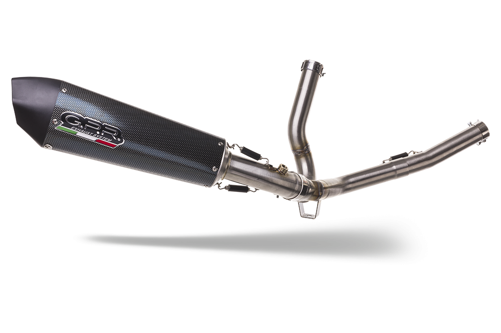 GPR exhaust compatible with  Suzuki V-Strom 650 2021-2024, GP Evo4 Poppy, Mid-Full system exhaust, including removeble db killer and catalyst 