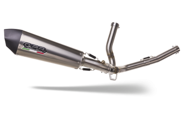 GPR exhaust compatible with  Suzuki V-Strom 650 2004-2011, Gpe Ann. titanium, Mid-Full system exhaust including removable db killer 