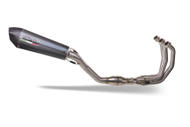 GPR exhaust compatible with  Yamaha Tracer 9 GT 2021-2024, GP Evo4 Poppy, Full system exhaust including removable db killer and catalyst 