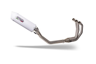 GPR exhaust compatible with  Triumph Daytona 660 2023-2025, Albus Ceramic, Full system exhaust, including removable db killer  