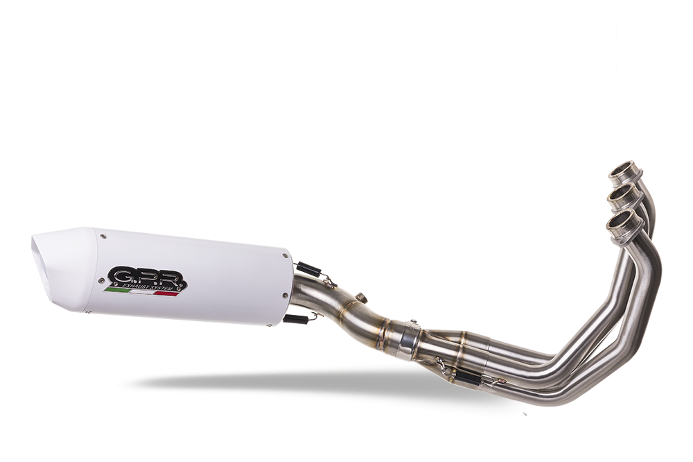 GPR exhaust compatible with  Yamaha FZ-09 2014-2016, Albus Ceramic, Full system exhaust including removable db killer and catalyst 