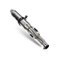 GPR exhaust compatible with  Benelli Leoncino 500 Trail 2017-2024, Deeptone Inox, Slip-on exhaust including removable db killer and link pipe 