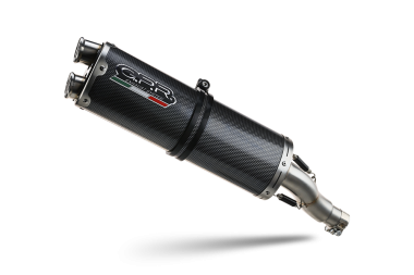 GPR exhaust compatible with  Aprilia Tuareg 660 2021-2024, Dual Poppy, Slip-on exhaust including removable db killer and link pipe 