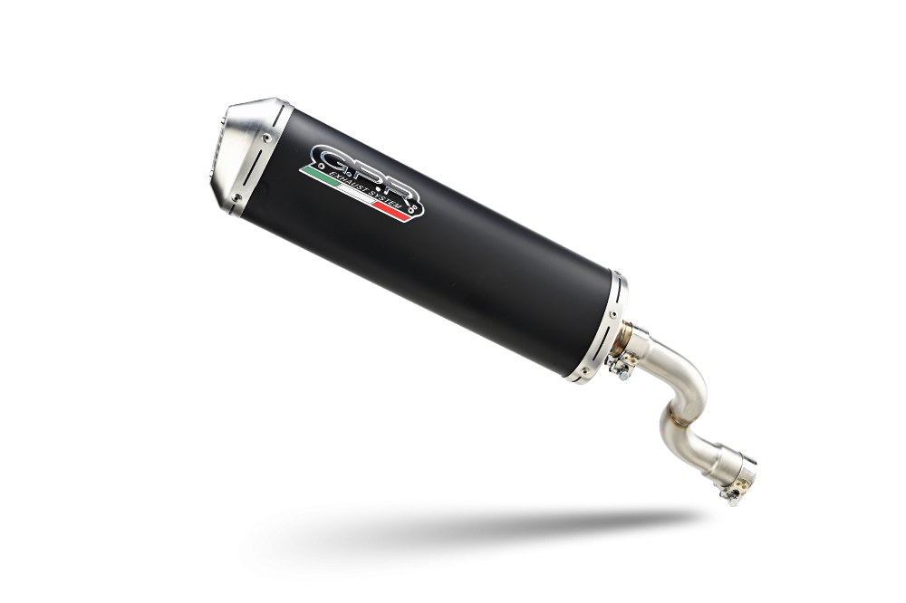 GPR exhaust compatible with  Aprilia Atlantic 300 2010-2014, Evo4 Road, Slip-on exhaust including removable db killer and link pipe 