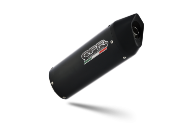 GPR exhaust compatible with  Aprilia Mana 850 Gt 2007-2016, Furore Nero, Mid-Full system exhaust including removable db killer 