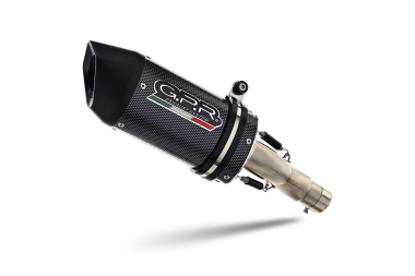 GPR exhaust compatible with  Suzuki GSX-S 1000F 2017-2020, Furore Evo4 Poppy, Slip-on exhaust including removable db killer and link pipe 