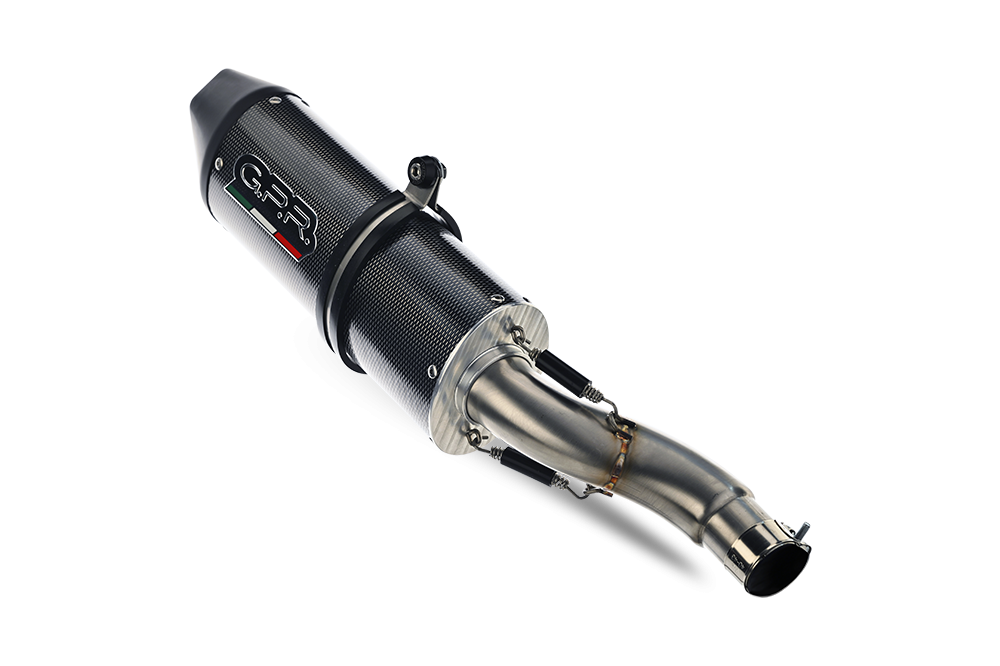 GPR exhaust compatible with  Aprilia Rx 125 2018-2020, Furore Evo4 Poppy, Slip-on exhaust including removable db killer and link pipe 