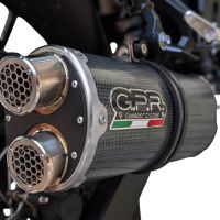 GPR exhaust compatible with  Honda TRANSALP 750 2024-2025, Dual Poppy, Slip-on exhaust including removable db killer and link pipe 