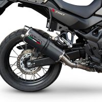 GPR exhaust compatible with  Honda TRANSALP 750 2024-2025, Dual Poppy, Slip-on exhaust including removable db killer and link pipe 