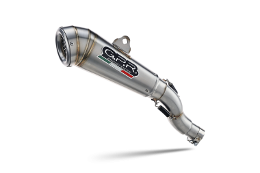 GPR exhaust compatible with  Benelli Leoncino 500 Trail 2017-2024, Powercone Evo, Slip-on exhaust including removable db killer and link pipe 