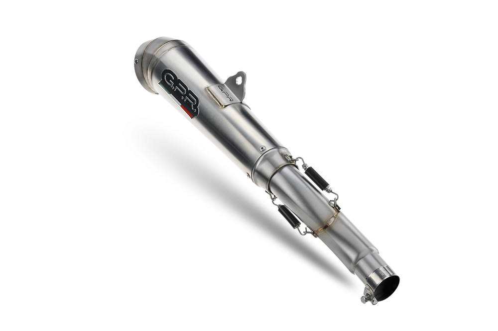 GPR exhaust compatible with  Benelli Leoncino 500 Trail 2017-2024, Powercone Evo, Slip-on exhaust including removable db killer and link pipe 