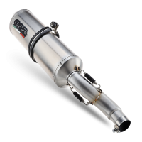 GPR exhaust compatible with  Benelli Leoncino 500 Trail 2017-2024, Satinox , Slip-on exhaust including removable db killer and link pipe 